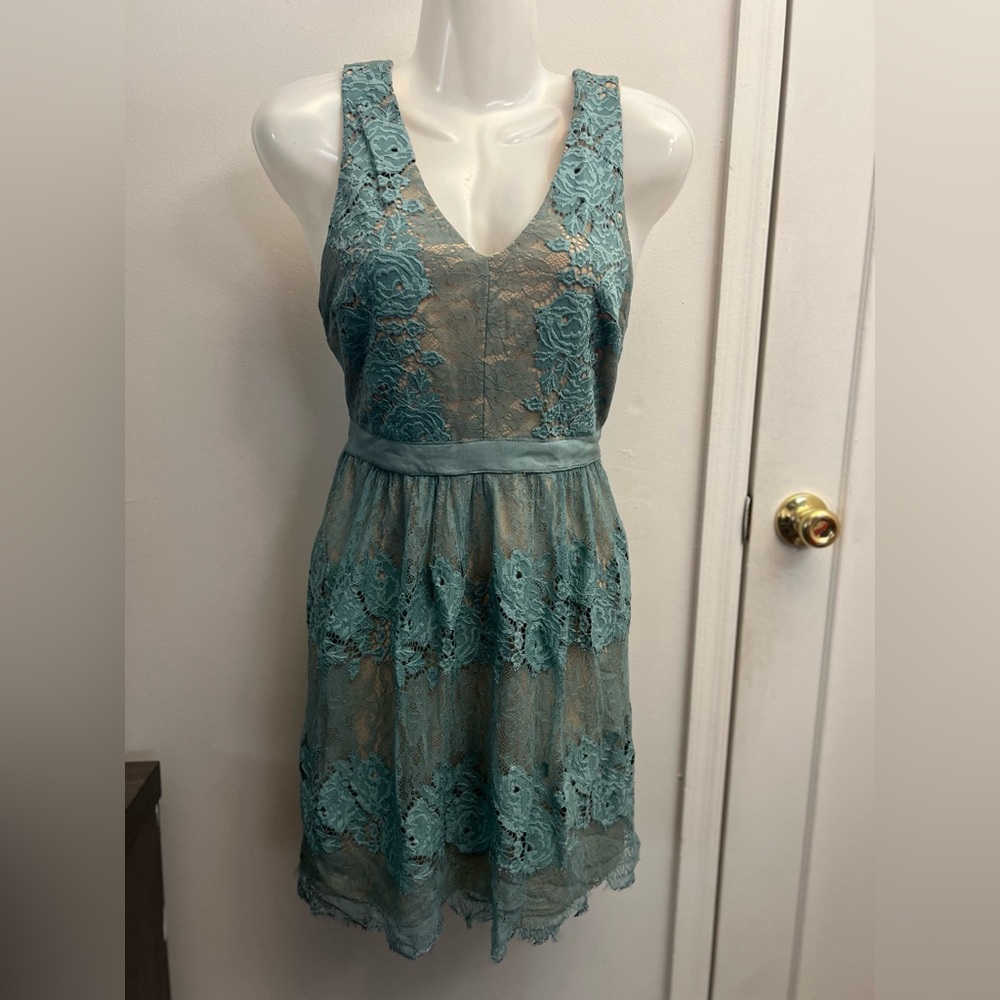 Francesca's Teal Lace Sundress